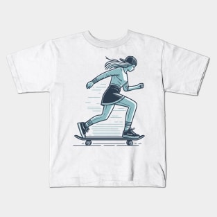 Skater Girl Kids T-Shirt